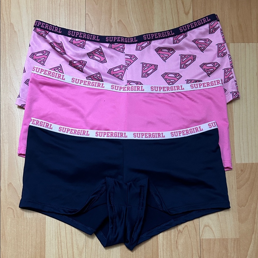 DC Comics Supergirl Pink and Black Boxer Briefs